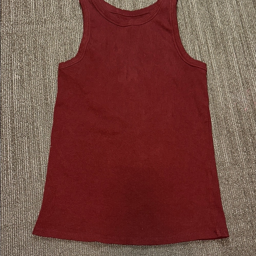 Maurices Dark Red 24/7 Highline Tank Top